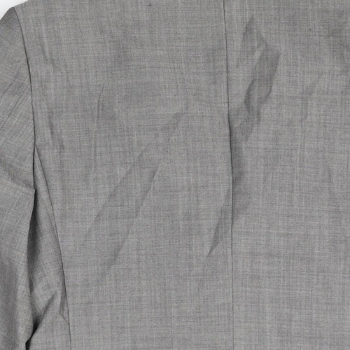 Topman Mens Grey Wool Jacket Suit Jacket Size 36 Regular