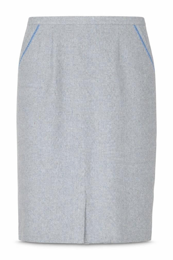 Daxon Womens Blue Wool Straight & Pencil Skirt Size 22 Zip