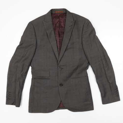 NEXT Mens Grey Polyester Jacket Suit Jacket Size 36 Regular
