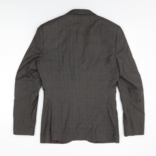 NEXT Mens Grey Polyester Jacket Suit Jacket Size 36 Regular