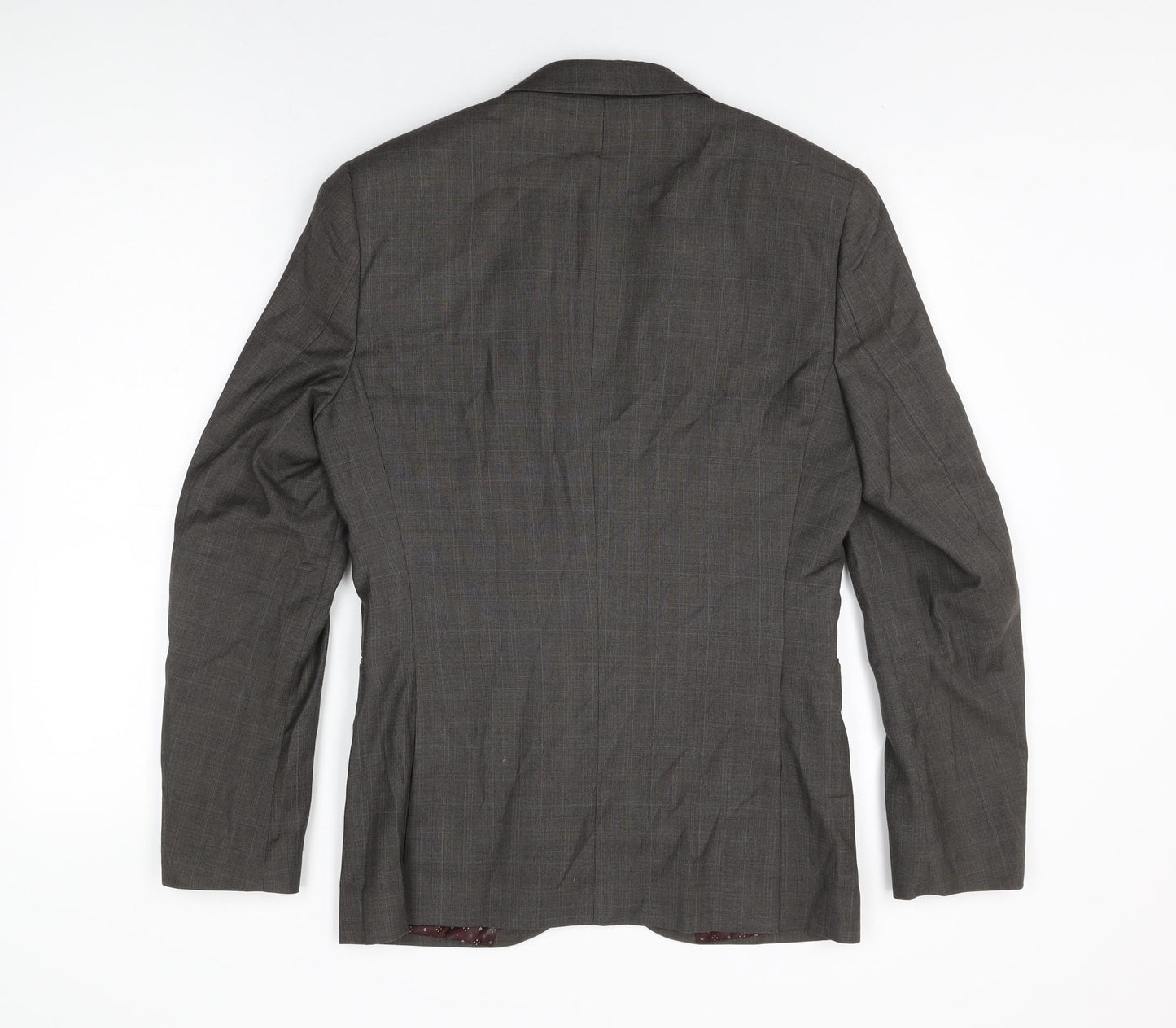 NEXT Mens Grey Polyester Jacket Suit Jacket Size 36 Regular