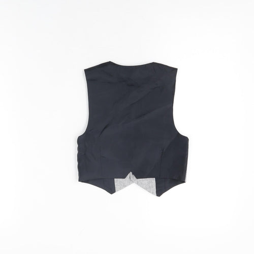 Urban Rascals Boys Grey Polyester Basic Button-Up Size 4 Years V-Neck Button - Waistcoat