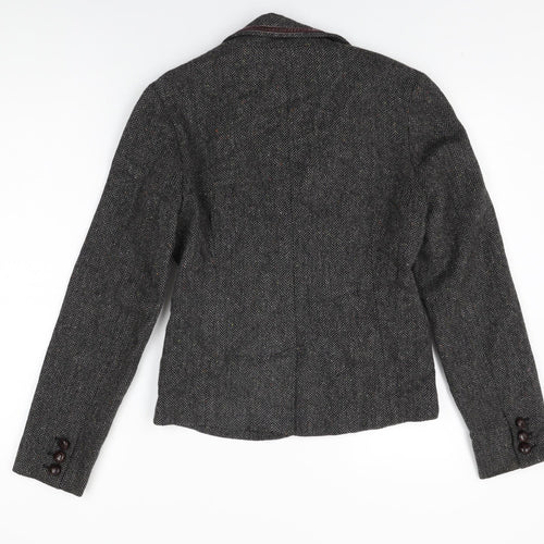 Crew Clothing Womens Grey Jacket Size 8 Button