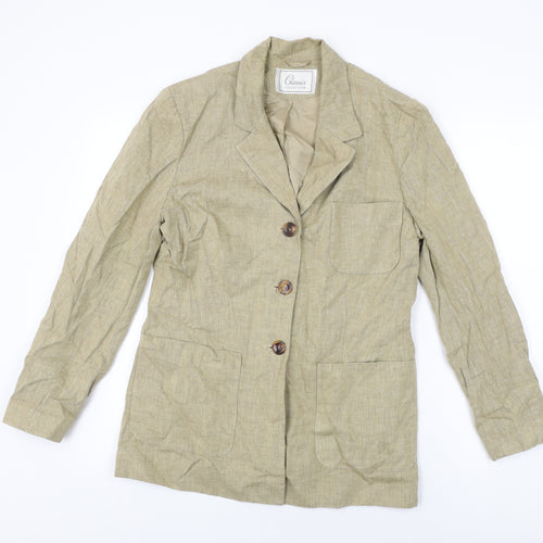 Classics Womens Beige Jacket Size 12 Button
