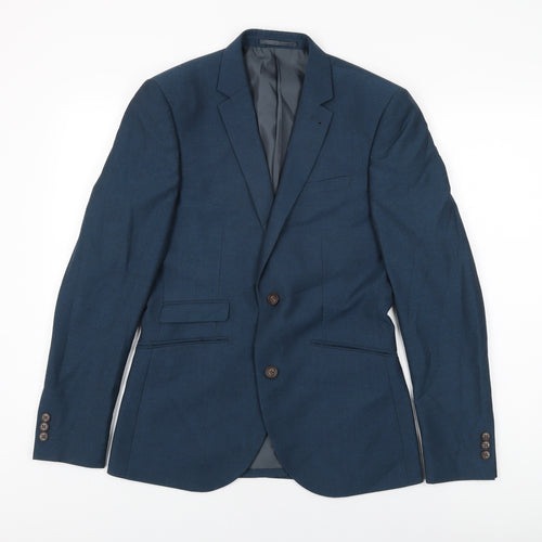 NEXT Mens Blue Polyester Jacket Suit Jacket Size 36 Regular