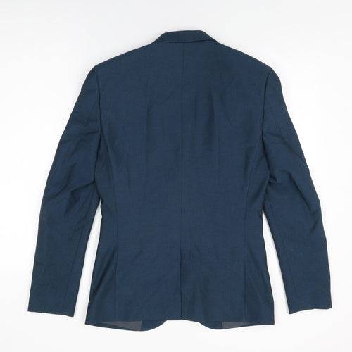 NEXT Mens Blue Polyester Jacket Suit Jacket Size 36 Regular