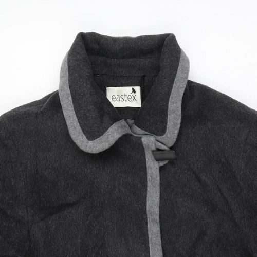 Eastex Womens Grey Overcoat Coat Size 12 Button