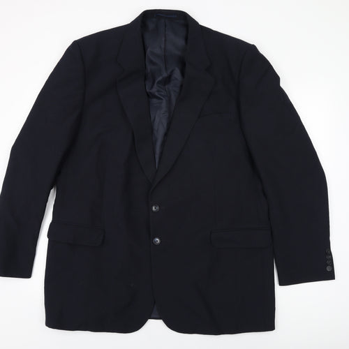 St Michael Mens Blue Polyester Jacket Suit Jacket Size 46 Regular