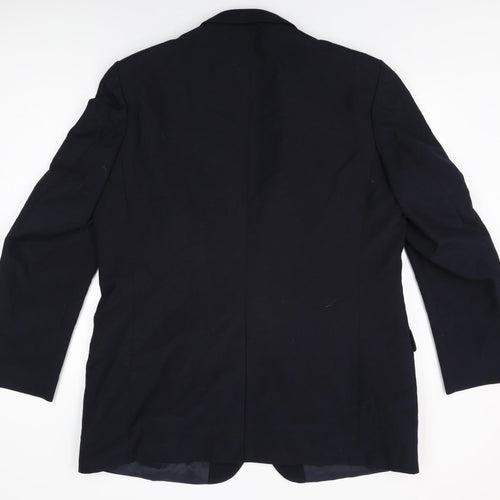 St Michael Mens Blue Polyester Jacket Suit Jacket Size 46 Regular