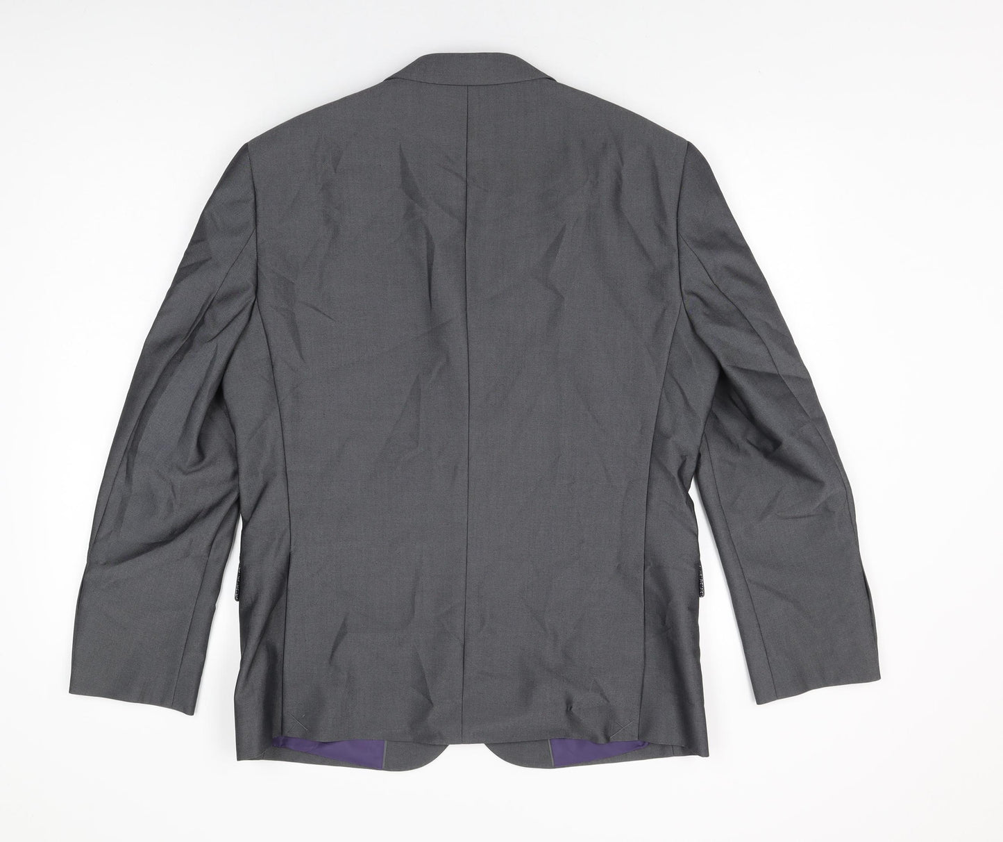 Sawyers & Hendricks Mens Grey Polyester Jacket Suit Jacket Size 40 Regular