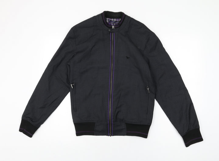 Modern Amusement Mens Black Jacket Coat Size S Zip