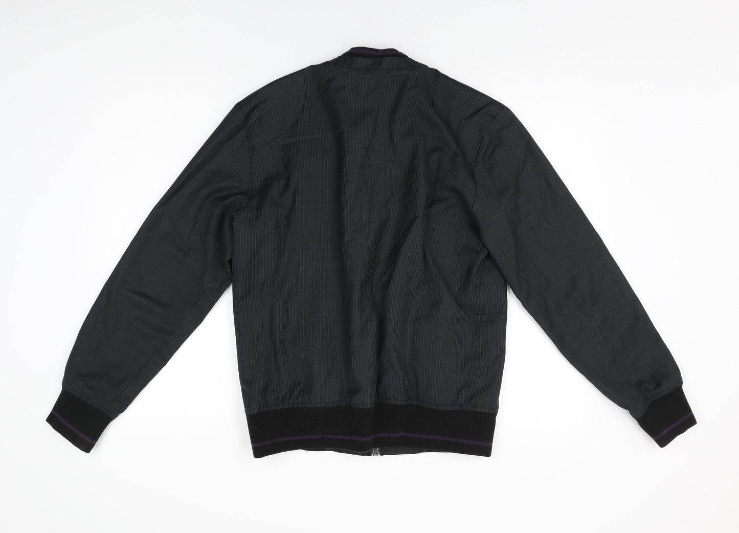 Modern Amusement Mens Black Jacket Coat Size S Zip