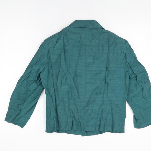 Cresta Couture Womens Green Jacket Size 14 Button