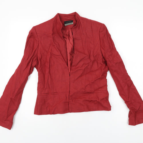 Principles Womens Red Jacket Size 12 Hook & Eye