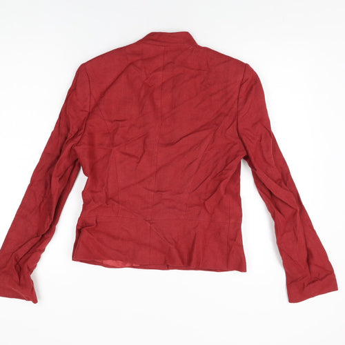 Principles Womens Red Jacket Size 12 Hook & Eye