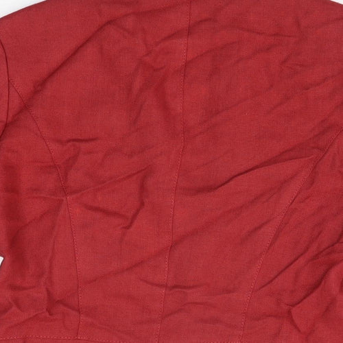 Principles Womens Red Jacket Size 12 Hook & Eye