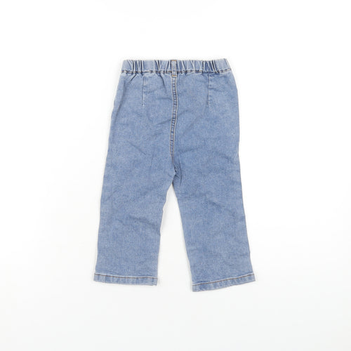 SheIn Girls Blue Cotton Capri Jeans Size 18-24 Months Pullover