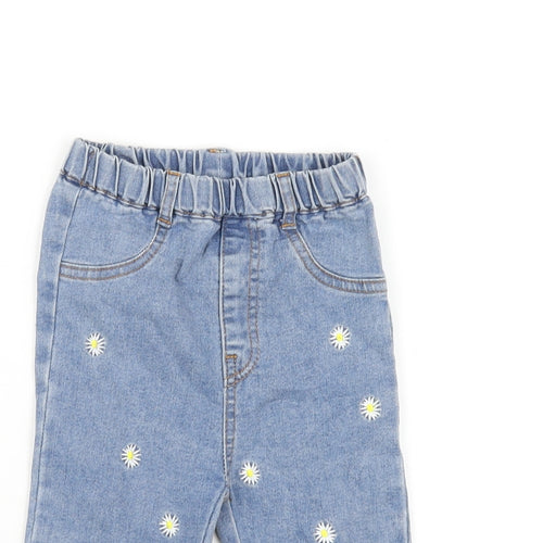 SheIn Girls Blue Cotton Capri Jeans Size 18-24 Months Pullover