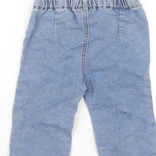 SheIn Girls Blue Cotton Capri Jeans Size 18-24 Months Pullover