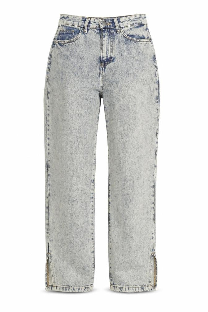 Nasty Gal Womens Blue Cotton Straight Jeans Size 8 L31 in Regular Zip