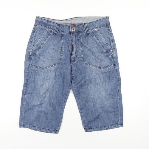 Denim & Co. Mens Beige Cotton Bermuda Shorts Size 30 in L14 in Regular Zip