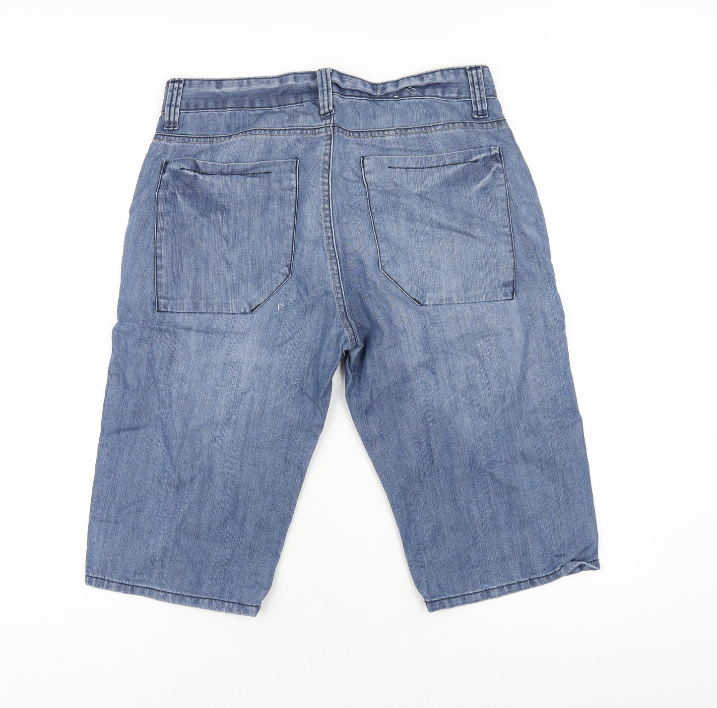 Denim & Co. Mens Beige Cotton Bermuda Shorts Size 30 in L14 in Regular Zip