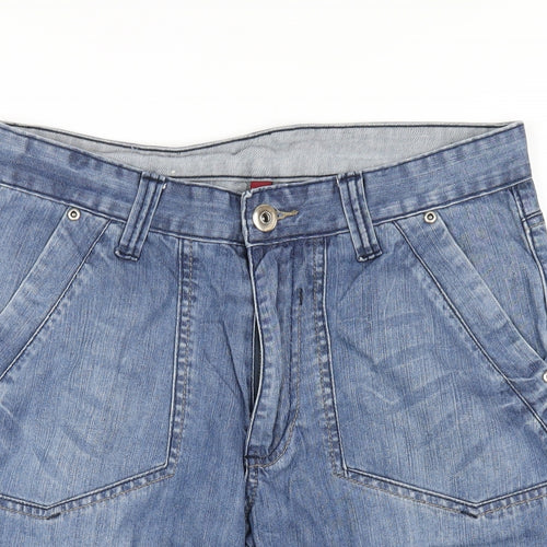 Denim & Co. Mens Beige Cotton Bermuda Shorts Size 30 in L14 in Regular Zip