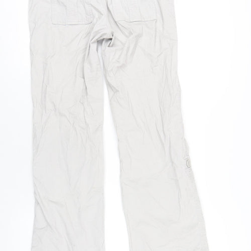 Gap Womens Grey Cotton Trousers Size 6 L30 in Regular Zip