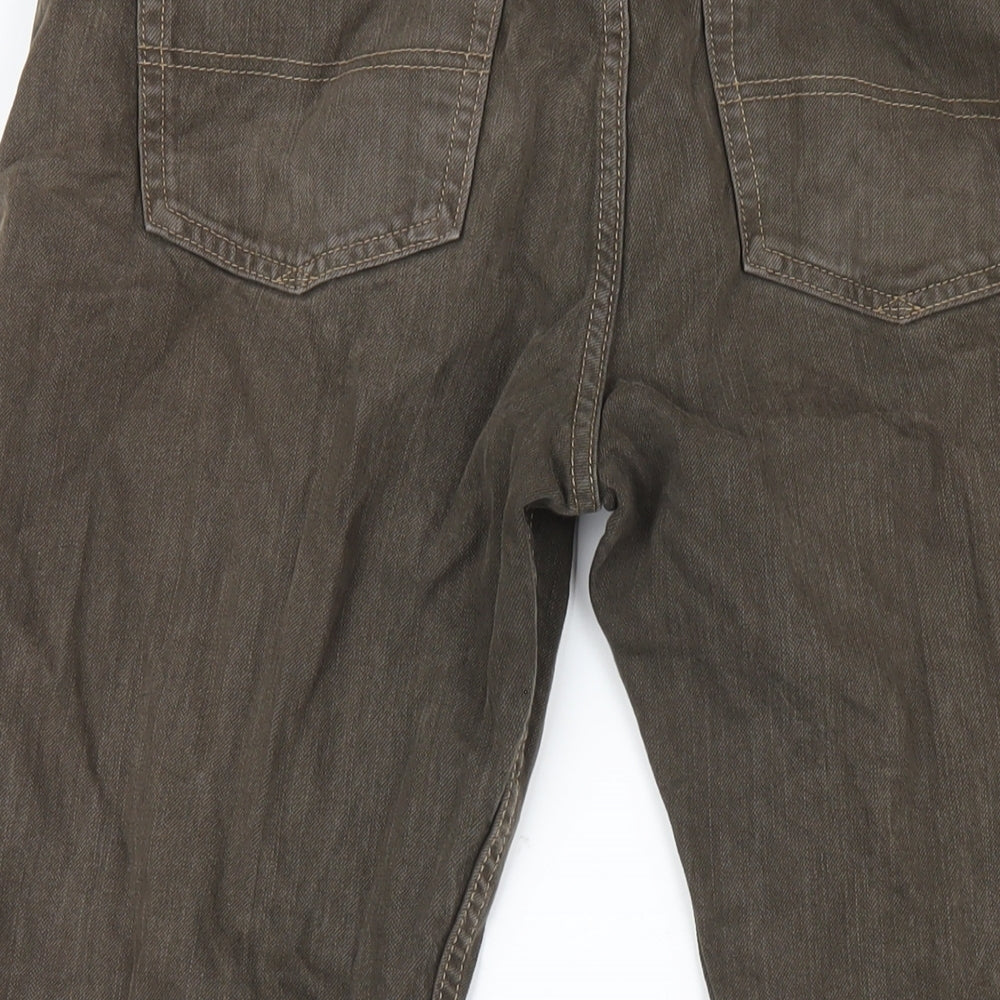 Blue Harbour Mens Brown Cotton Straight Jeans Size 34 in L29 in Regular Zip