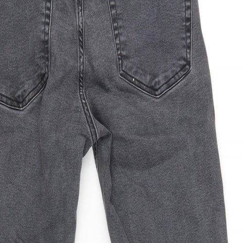 Topshop Womens Grey Cotton Skinny Jeans Size 28 in L34 in Regular