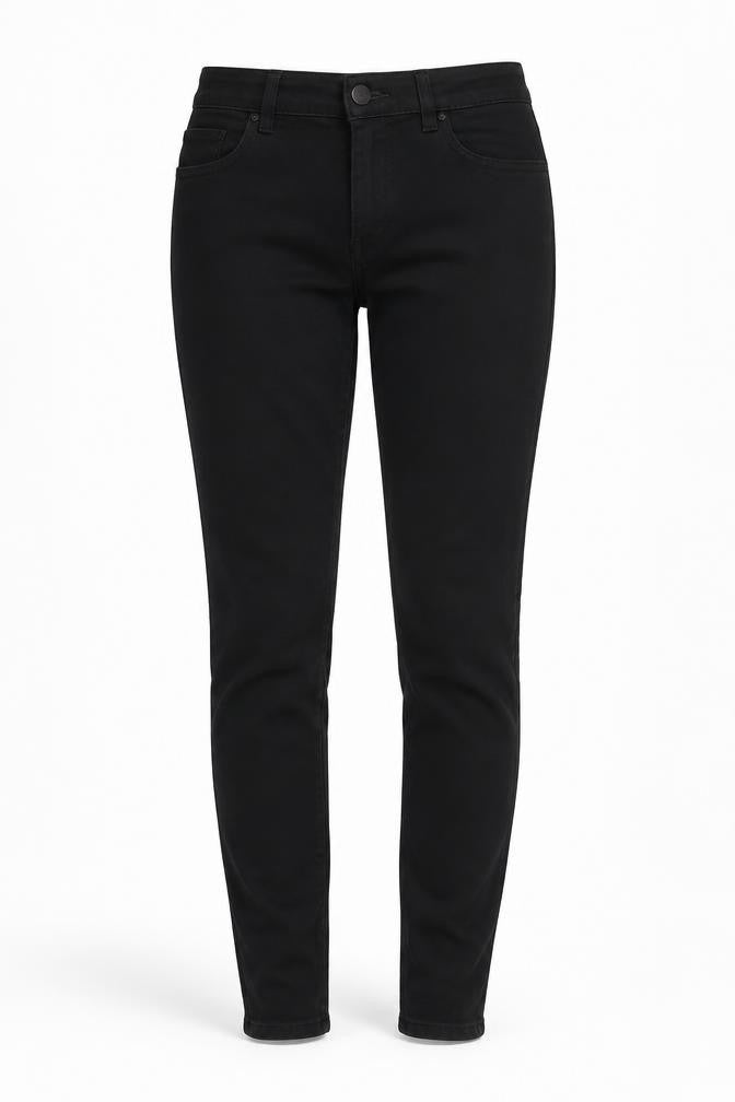 Uniqlo Womens Black Cotton Skinny Jeans Size 28 in L31 in Regular Zip