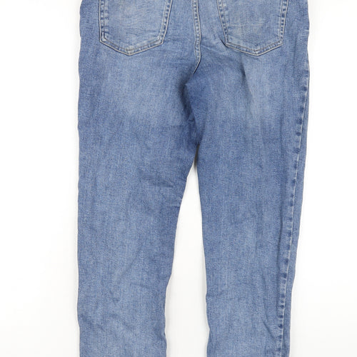F&F Womens Blue Cotton Skinny Jeans Size 12 L30 in Regular Zip