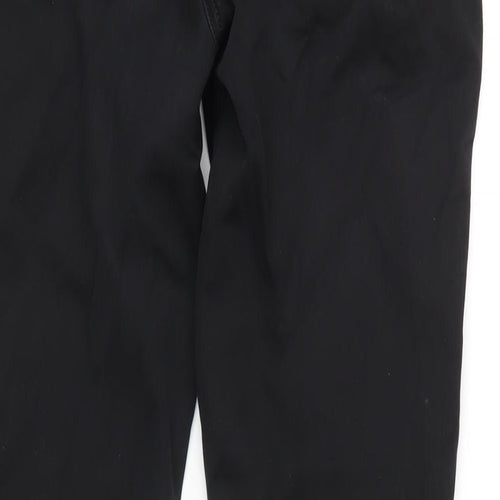NEXT Womens Black Cotton Skinny Jeans Size 12 L32 in Regular Zip