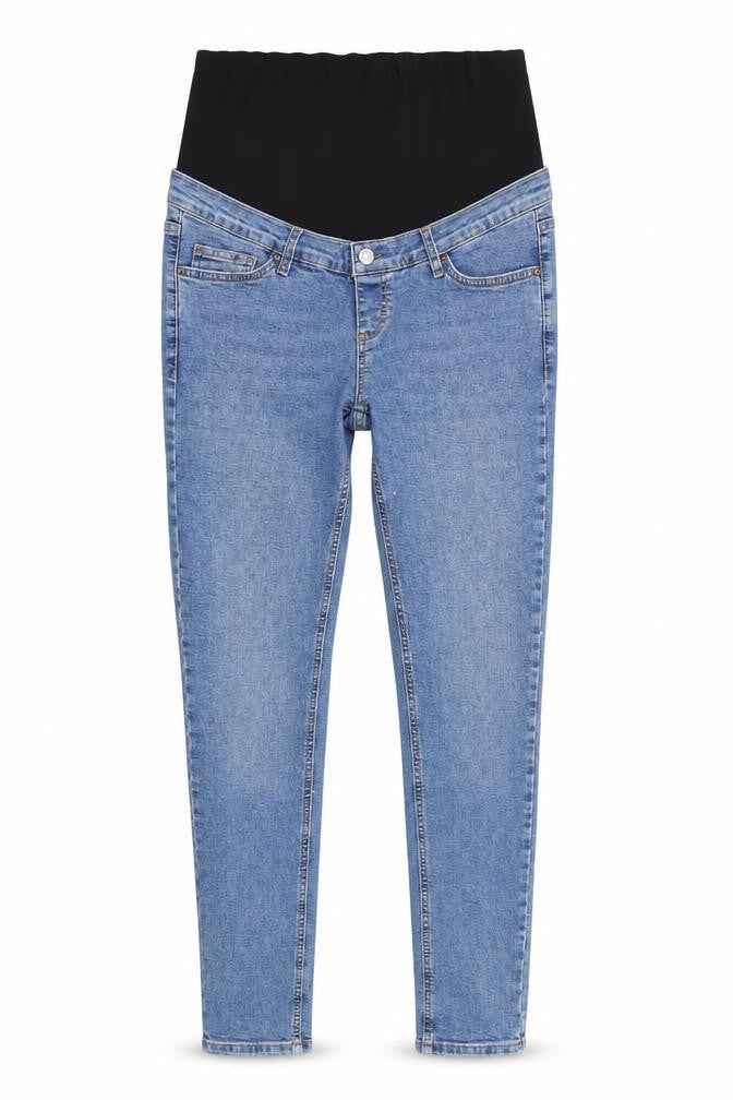 Topshop Womens Blue Cotton Skinny Jeans Size 28 in L34 in Regular