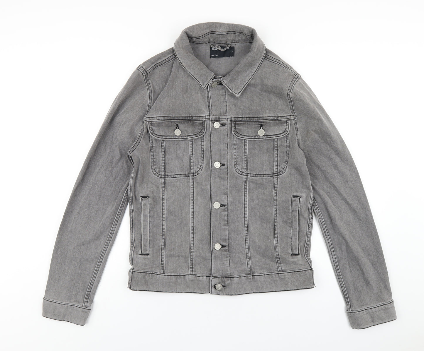 ASOS Mens Grey Jacket Size M Button