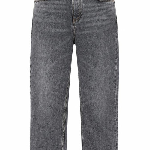 Topshop Womens Grey Cotton Straight Jeans Size 30 in L30 in Regular Button