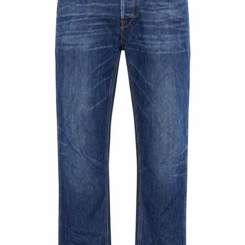 Kyrre Mens Blue Cotton Straight Jeans Size 33 in L34 in Regular Button