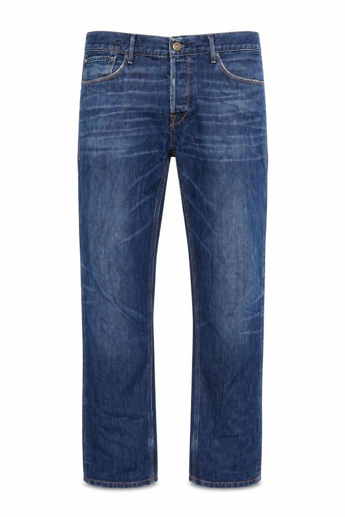 Kyrre Mens Blue Cotton Straight Jeans Size 33 in L34 in Regular Button