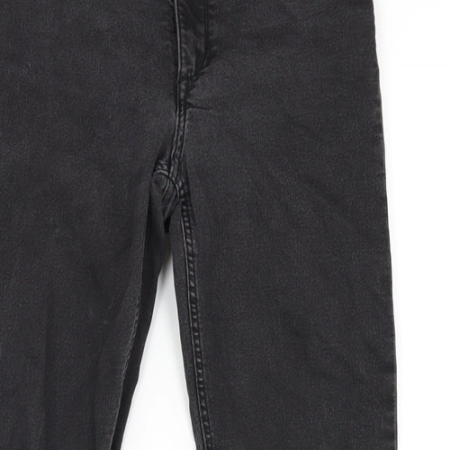 H&M Girls Black Cotton Skinny Jeans Size 13-14 Years L28 in Regular Zip