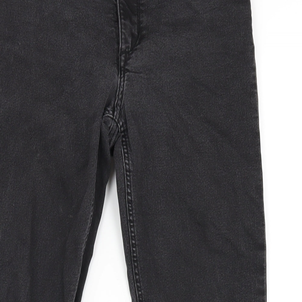 H&M Girls Black Cotton Skinny Jeans Size 13-14 Years L28 in Regular Zip