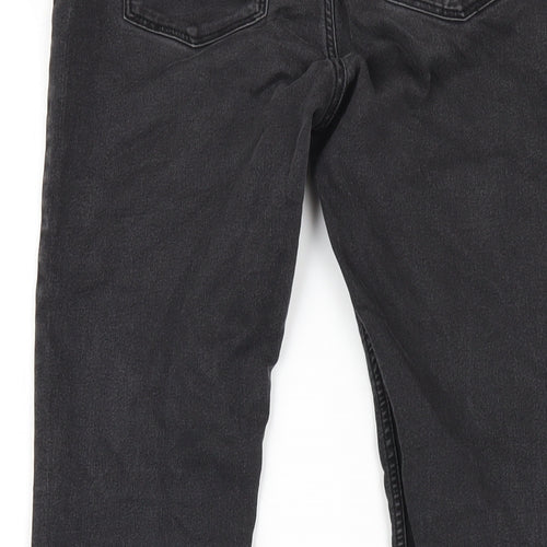 H&M Girls Black Cotton Skinny Jeans Size 13-14 Years L28 in Regular Zip