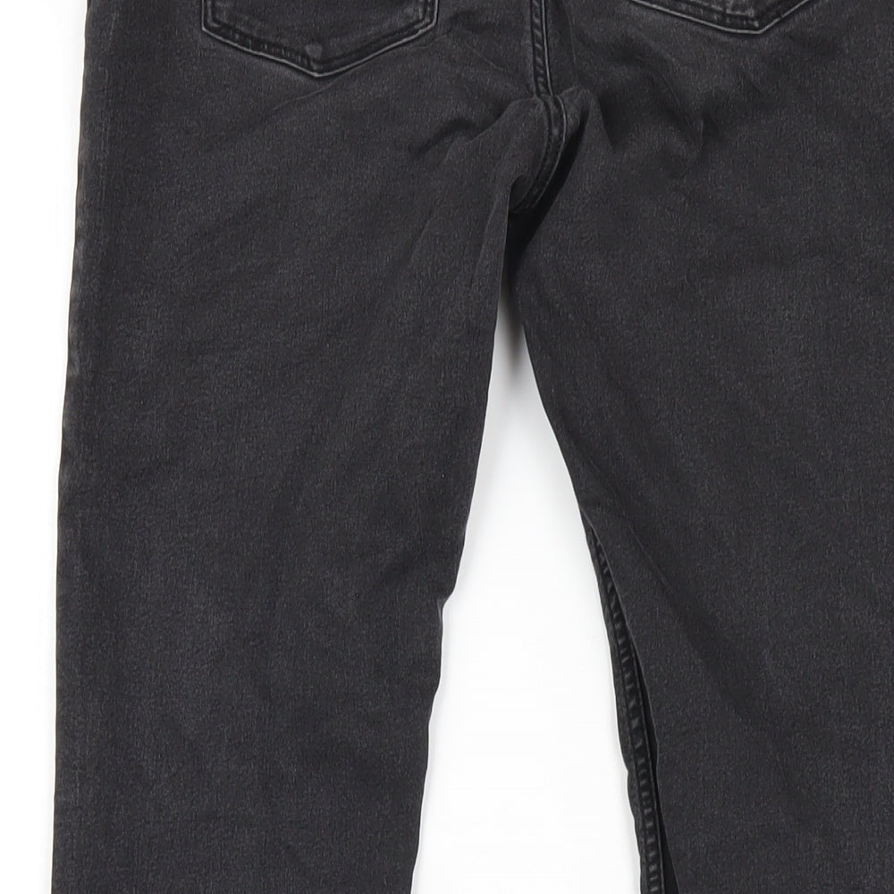 H&M Girls Black Cotton Skinny Jeans Size 13-14 Years L28 in Regular Zip