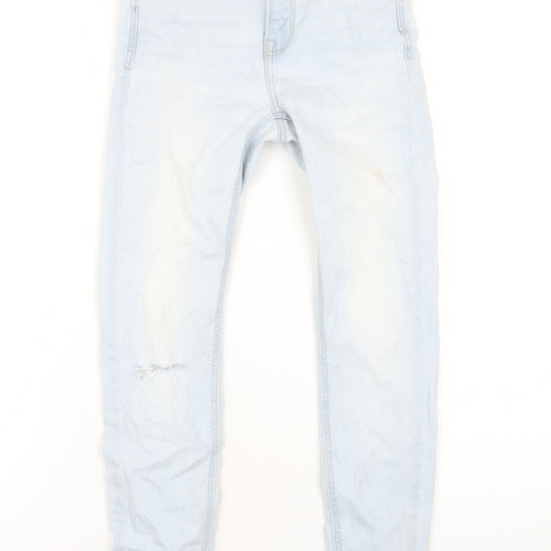 Stradivarius Womens Blue Cotton Skinny Jeans Size 6 L28 in Regular Zip