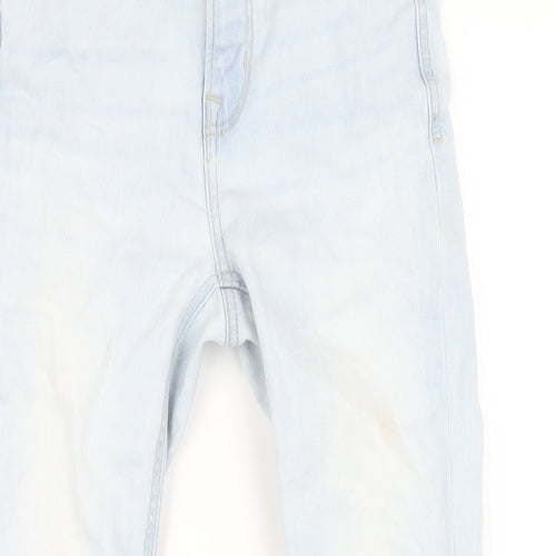 Stradivarius Womens Blue Cotton Skinny Jeans Size 6 L28 in Regular Zip