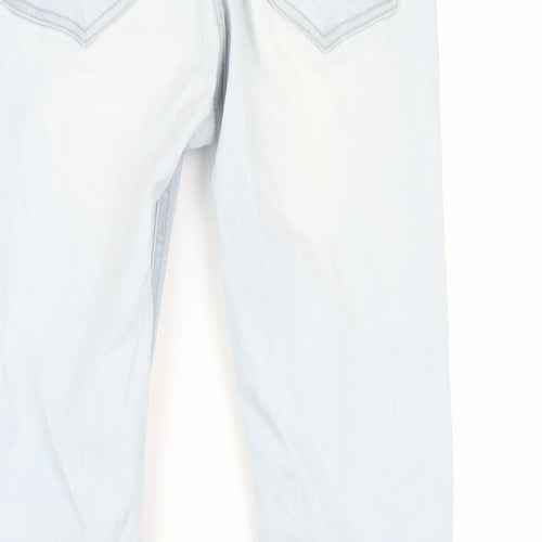 Stradivarius Womens Blue Cotton Skinny Jeans Size 6 L28 in Regular Zip