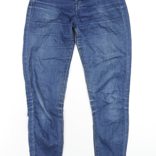 The Rock N Rev Womens Blue Cotton Skinny Jeans Size 6 L30 in Regular Zip
