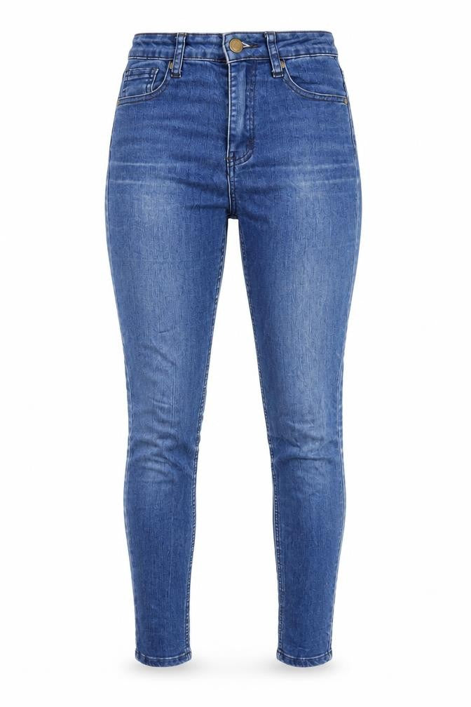 The Rock N Rev Womens Blue Cotton Skinny Jeans Size 6 L30 in Regular Zip