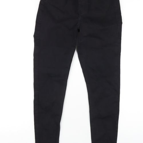 Topshop Womens Black Cotton Skinny Jeans Size 26 in L30 in Regular Zip