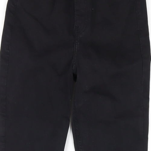 Topshop Womens Black Cotton Skinny Jeans Size 26 in L30 in Regular Zip