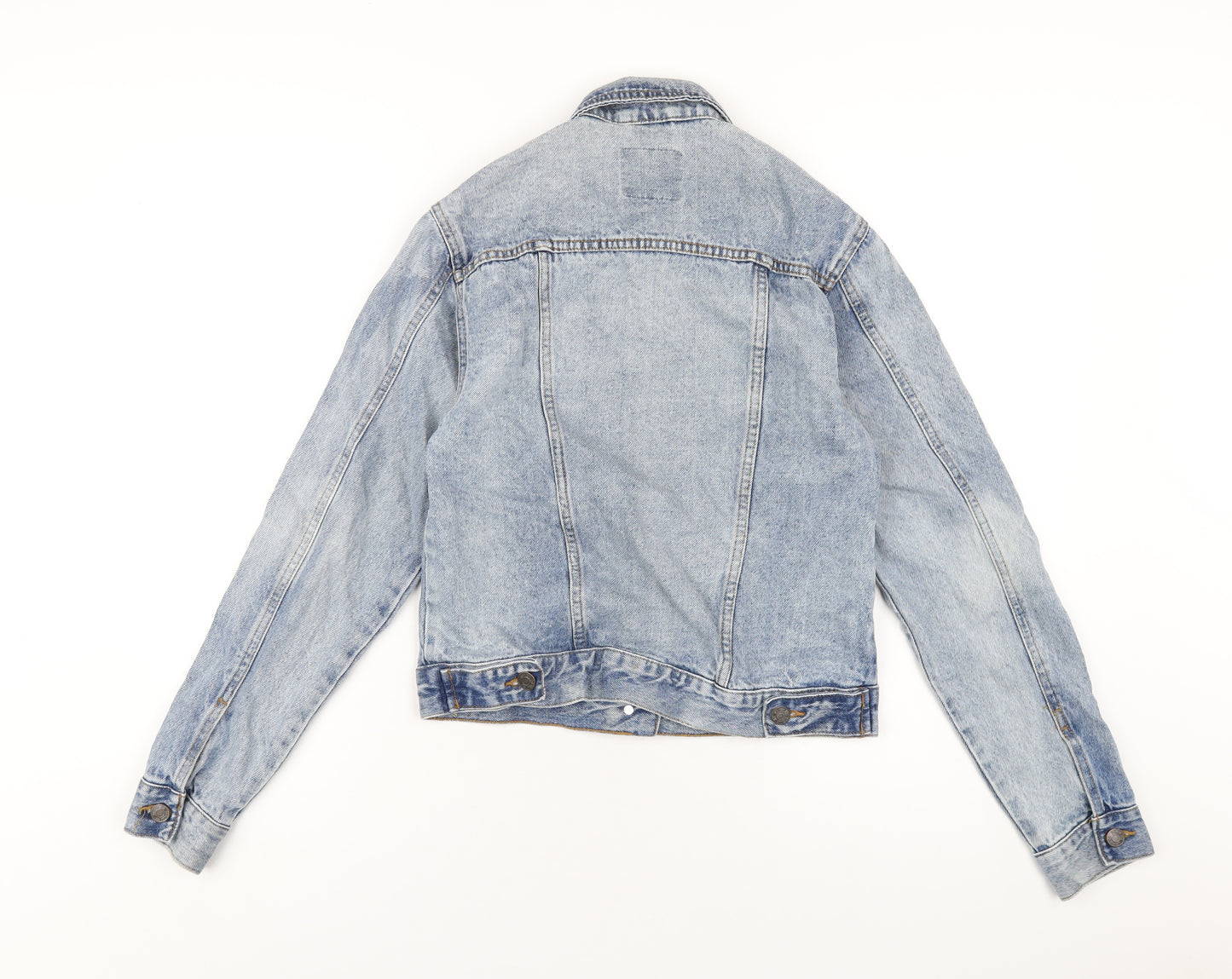 Denim & Co. Womens Blue Jacket Size 6 Button